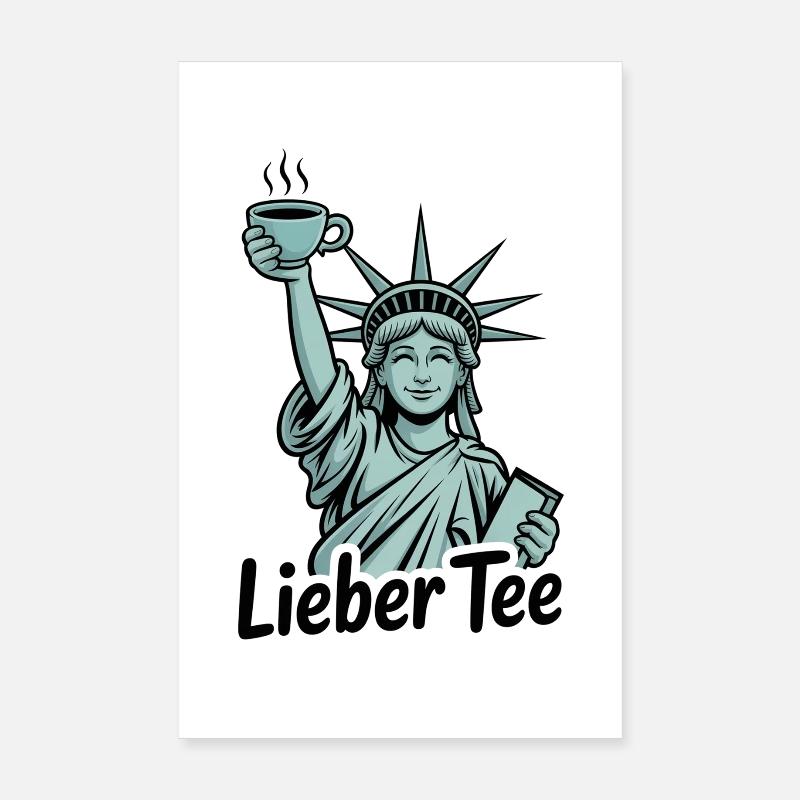 Statue de la Liberté Dear Tea Poster 20 x 30 cm