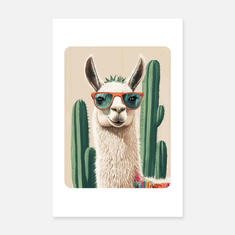lama Poster 20 x 30 cm