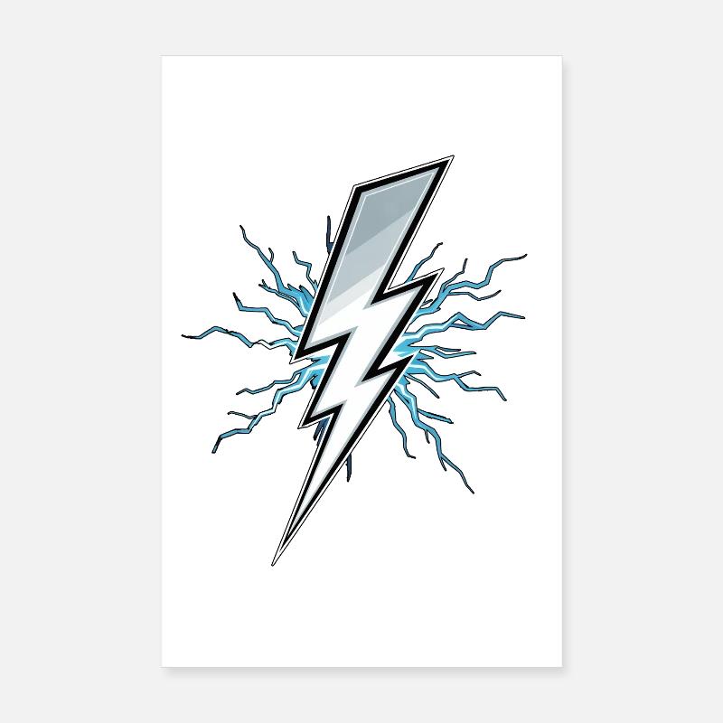 Blitz Blitzschlag Gewitter Strom Sturm Poster 20x30 cm