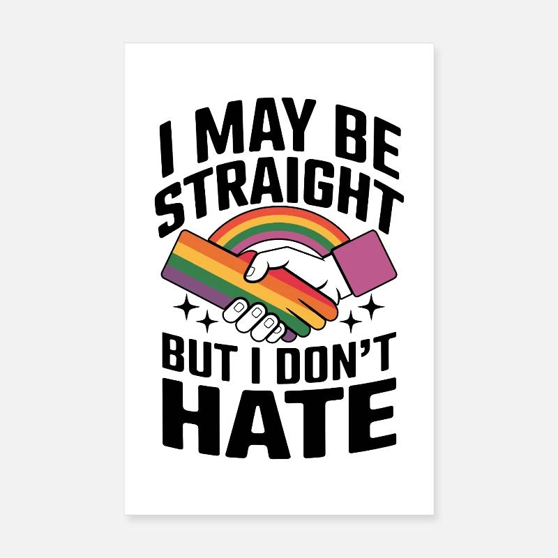 Regenbogen-Händedruck der Einheit Poster 20x30 cm