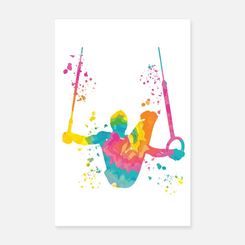 Kunstturner Ringe Kunstturnen Poster 20x30 cm