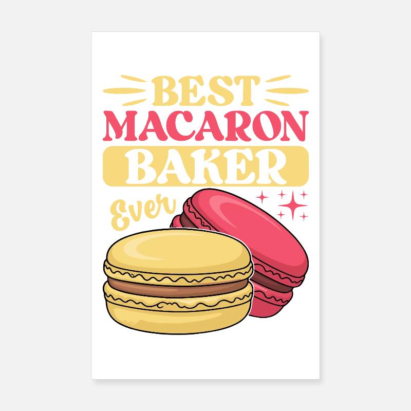 Macaron Desserts Français Poster 20 x 30 cm