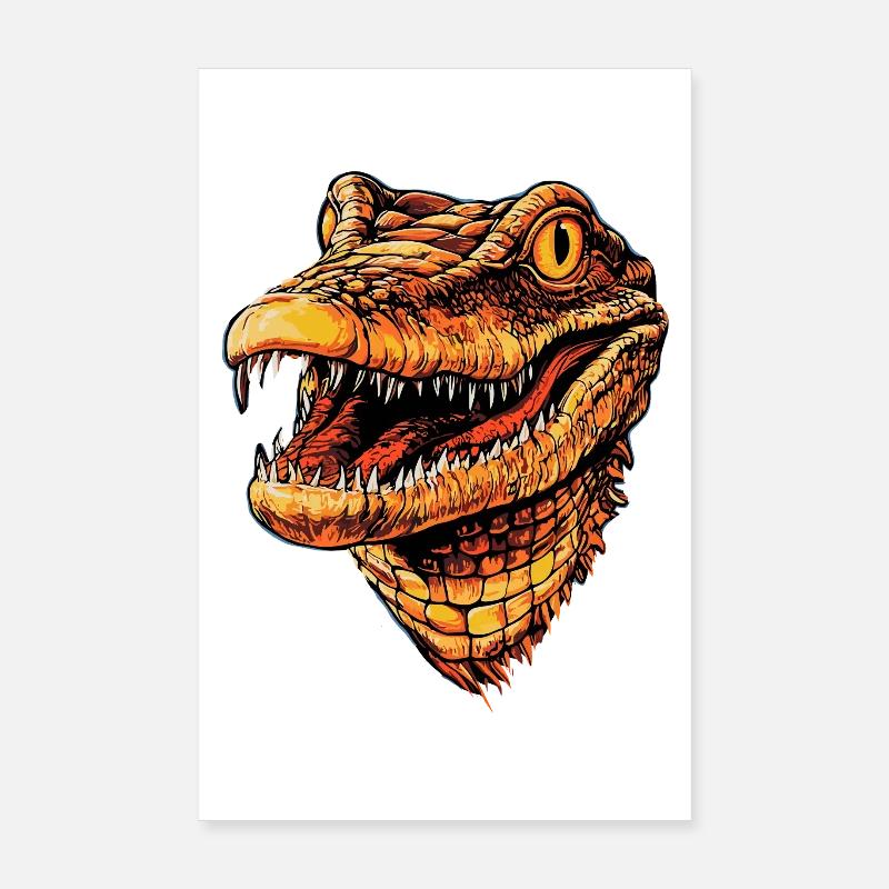 Caïman Crocodile Alligator Reptiles Crocodile Caïmans Poster 20 x 30 cm