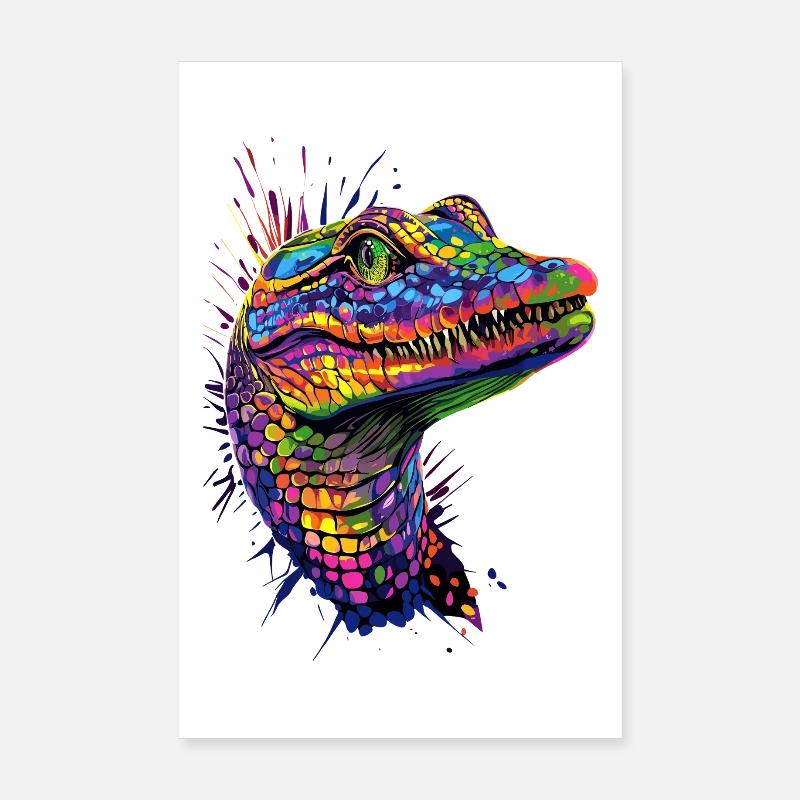 Caïman Crocodile Alligator Reptiles Crocodile Caïmans Poster 20 x 30 cm