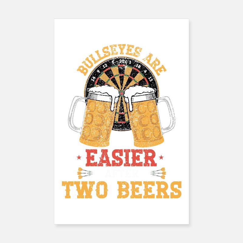 Zwei Biere Volltreffer Poster 20x30 cm