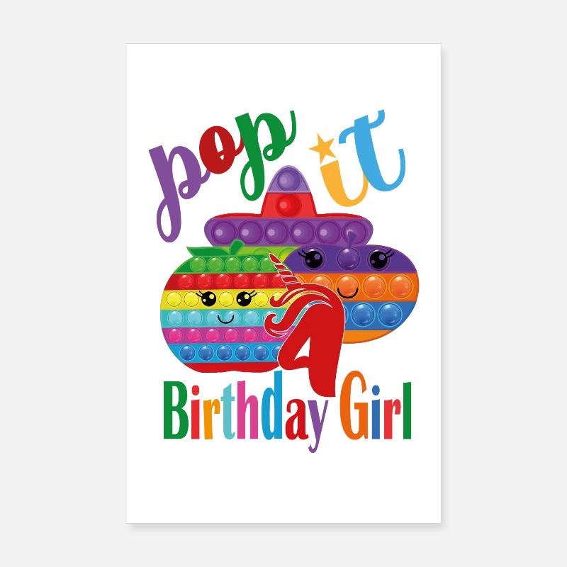 pop it Geburtstagskind 4 Poster 20x30 cm