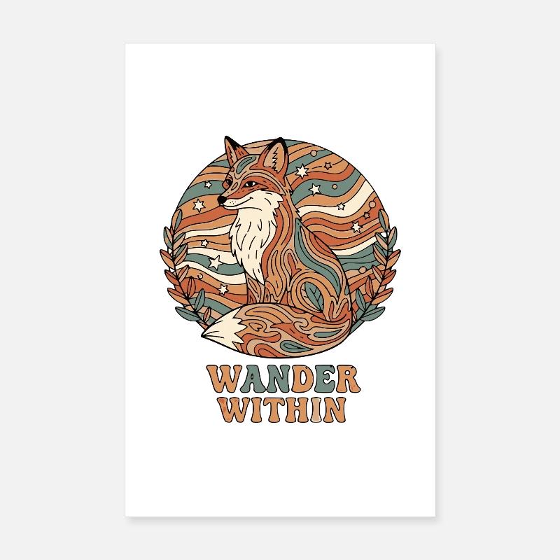 Rétro psychédélique – Wander Within Poster 20 x 30 cm