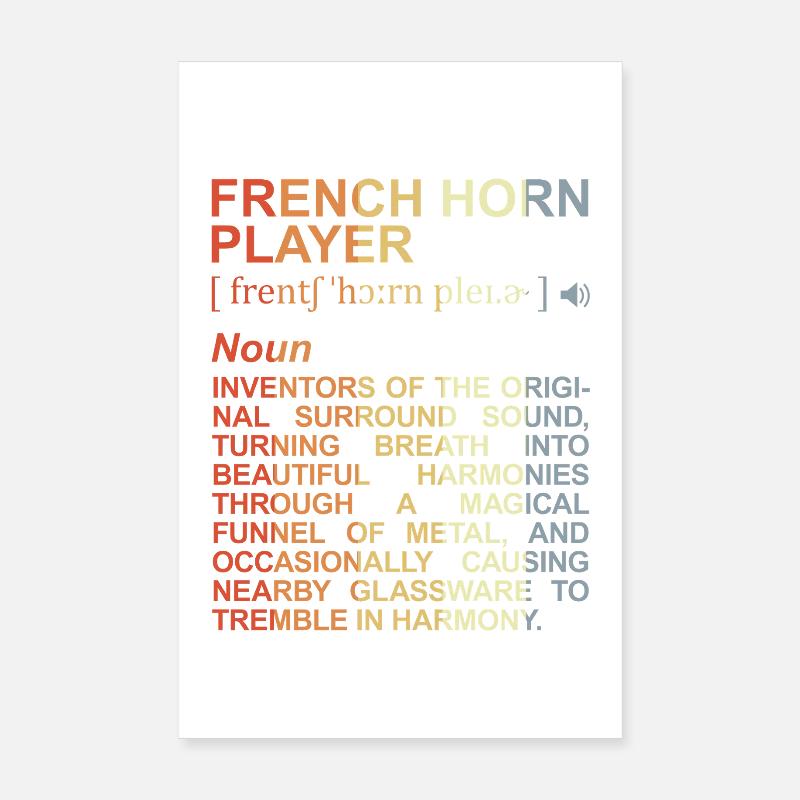Définition de corniste français Poster 20 x 30 cm