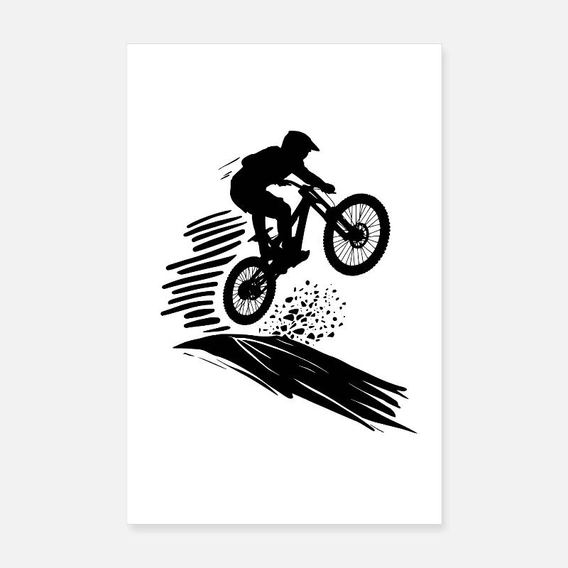 Cyclisme en VTT énergique Poster 20 x 30 cm