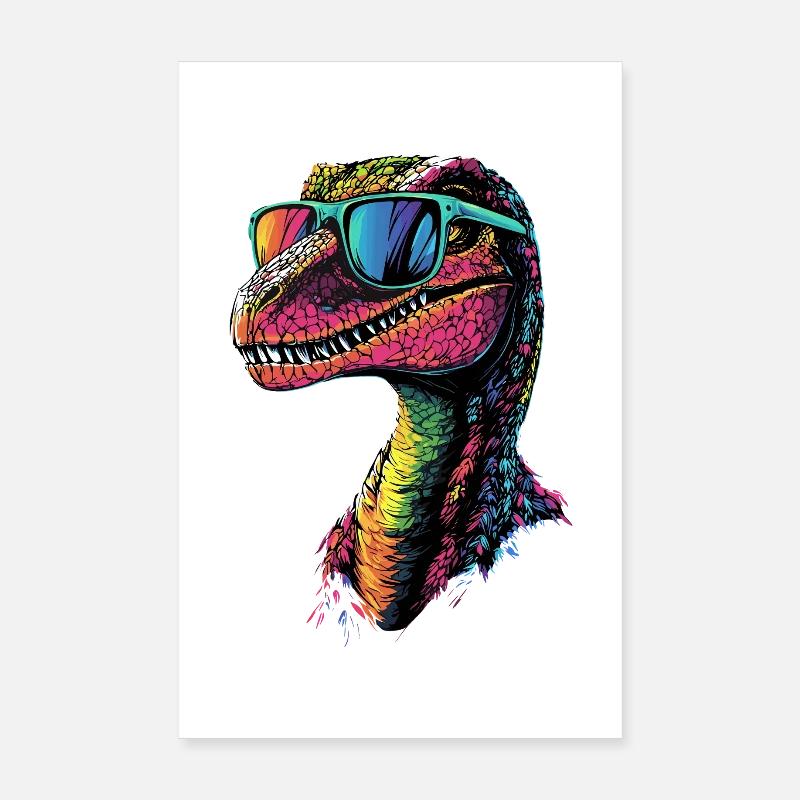 Raptor Velociraptor Dinosaur Dino Raptors Poster 8" x 12" (20x30 cm)