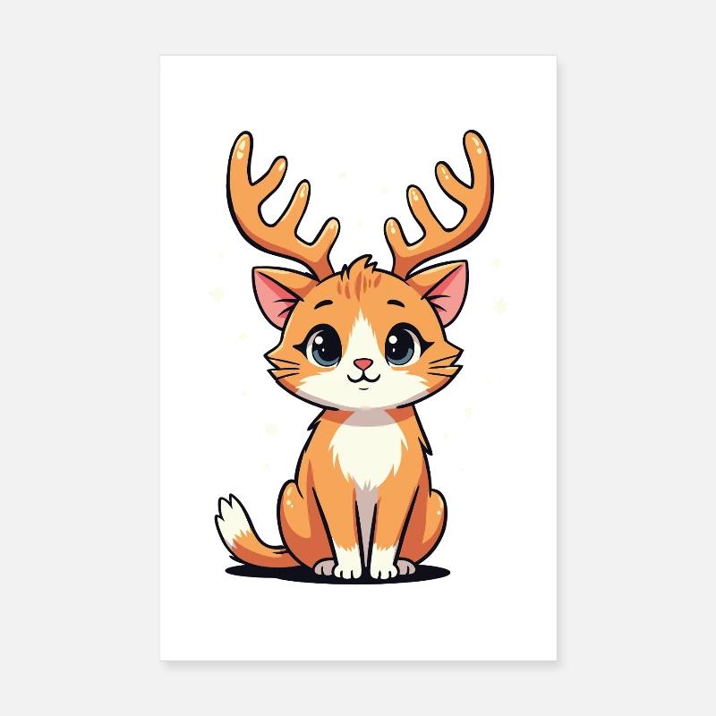 Renne Chat Poster 20 x 30 cm