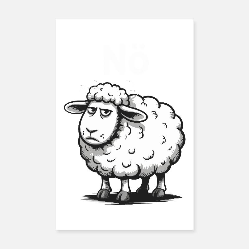 Lower Austria – Grumpy Sheep Humor Design Poster 8" x 12" (20x30 cm)