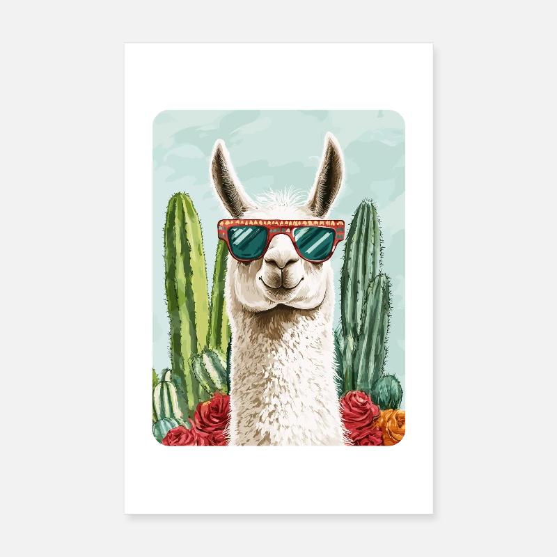 lama Poster 20 x 30 cm