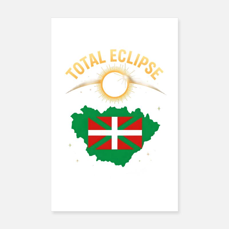 Total Solar Eclipse Bilbao 2026 Poster 8" x 12" (20x30 cm)