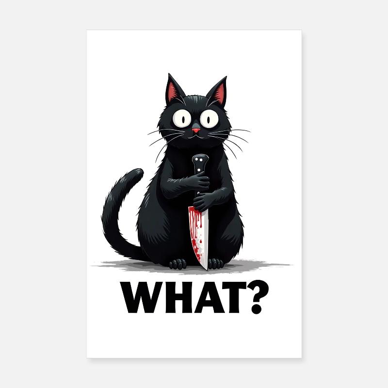 QUOI? Chat tueur Poster 20 x 30 cm