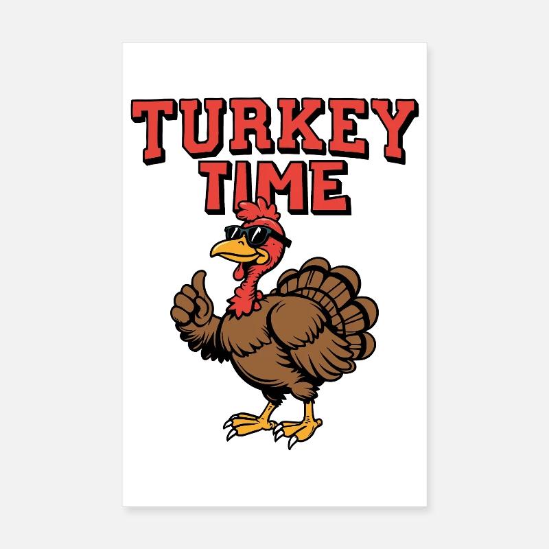 Turkey Time Poster 8" x 12" (20x30 cm)