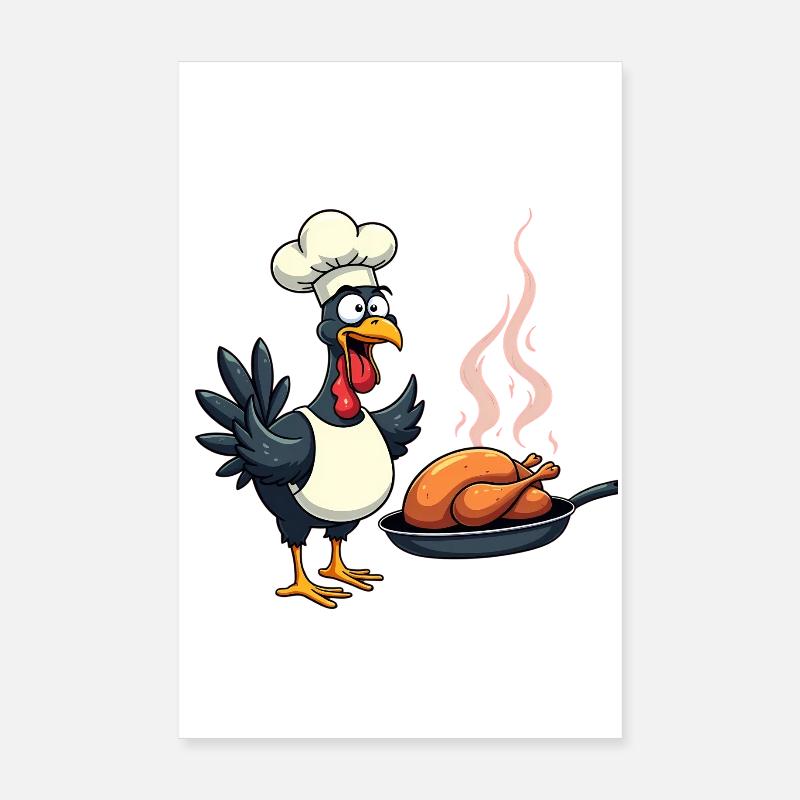 Cuisinier de dinde de Thanksgiving Poster 20 x 30 cm