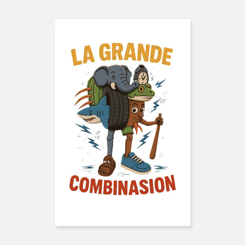 Combinasion La Grande Combinaison Italienne Brainrot Poster 20 x 30 cm