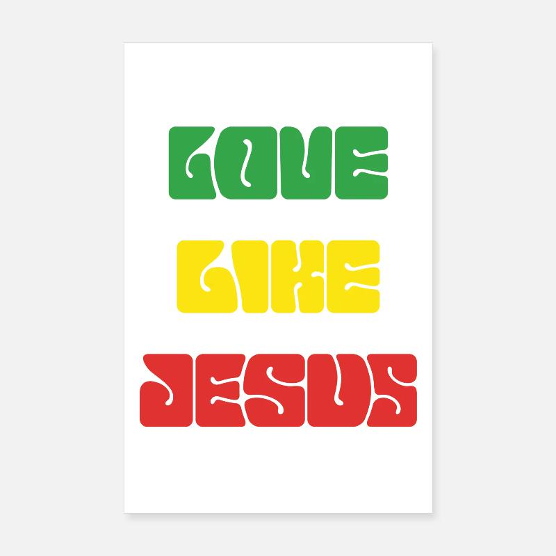 Vie amoureuse Jésus Popart Poster 20 x 30 cm