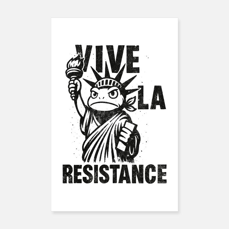 Vive La Resistance Silhouette Tee Poster 8" x 12" (20x30 cm)