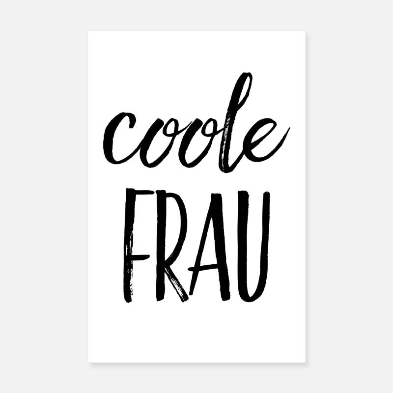 Coole Frau Poster 20x30 cm