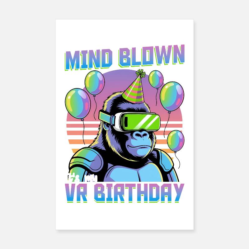 Anniversaire Gamer VR Poster 20 x 30 cm