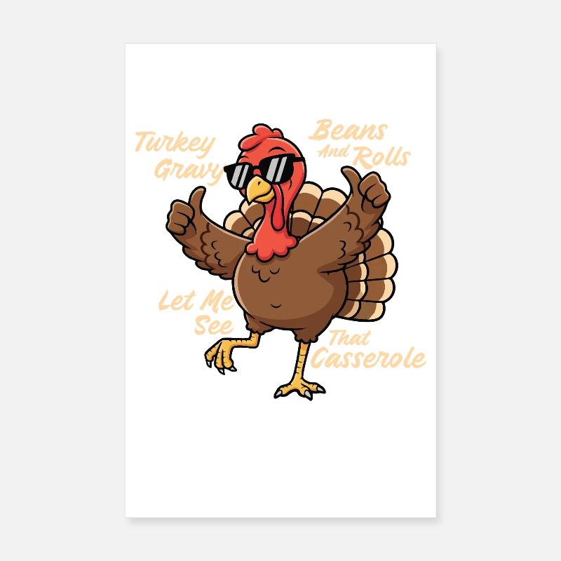 Lass mich den Herbsthumor des Auflaufs sehen - Poster 20x30 cm - Weiß