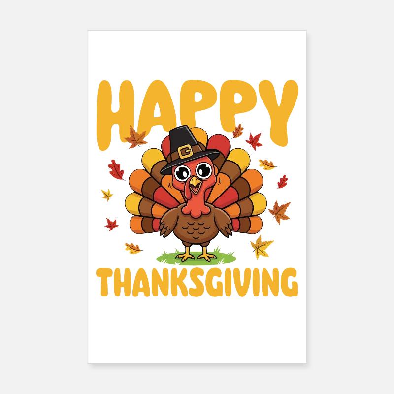 Frohes Thanksgiving Herbst Erntemischung Poster 20x30 cm