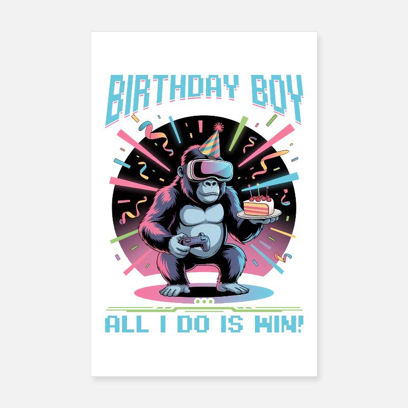 Anniversaire Gamer VR Poster 20 x 30 cm