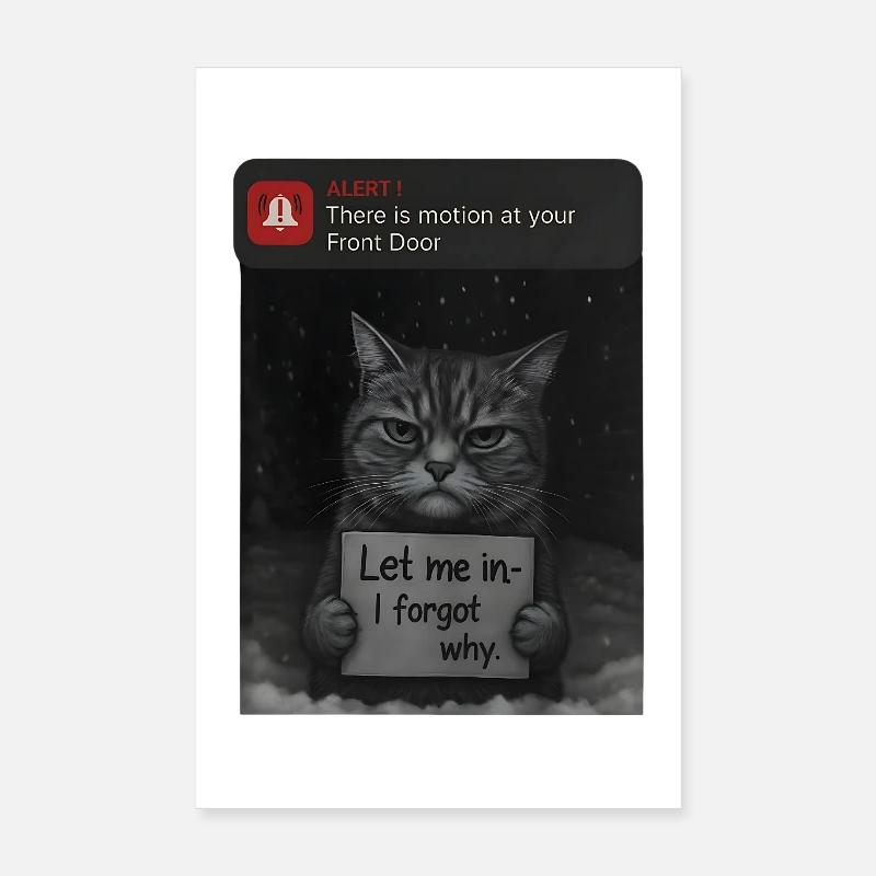 Cat a un message pour vous - Funnier Poster 20 x 30 cm