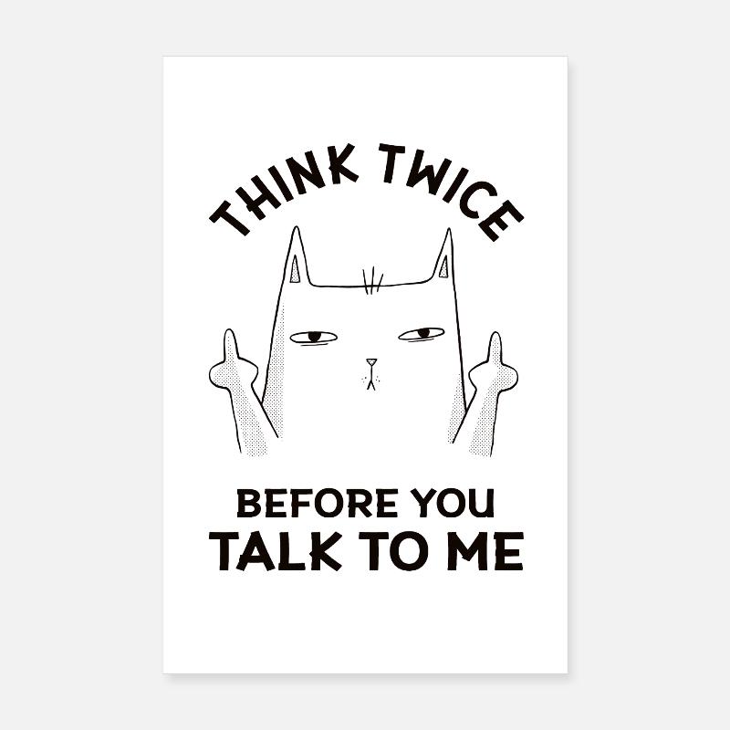 Sehr wütende und dumme Katze - Lustiger Spruch Poster 20x30 cm