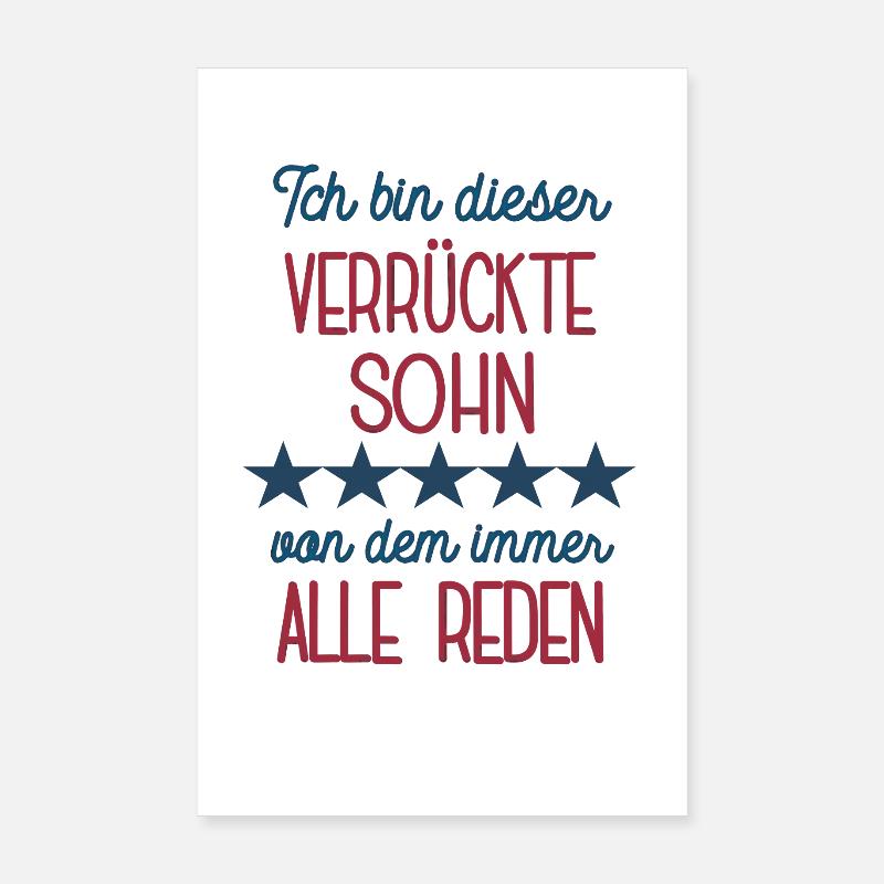 I'm this crazy son birthday sons Poster 8" x 12" (20x30 cm)