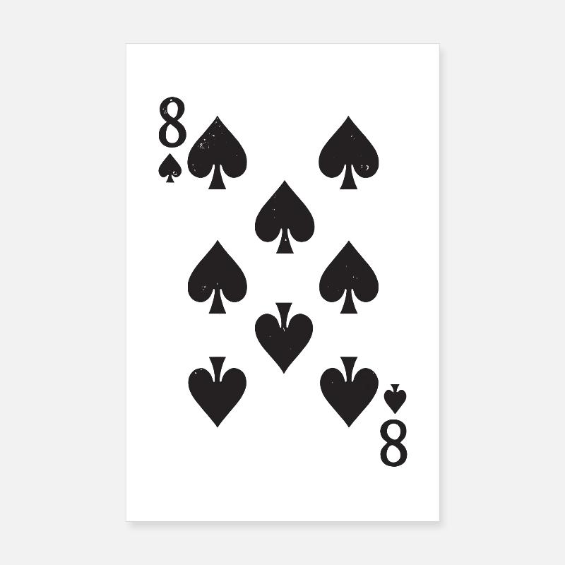 Eight Spades Pattern Poster 8" x 12" (20x30 cm)