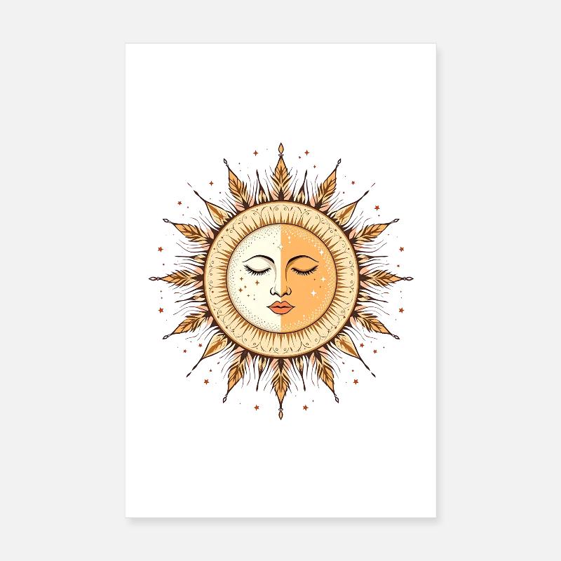 Boho Sonne Poster 20x30 cm