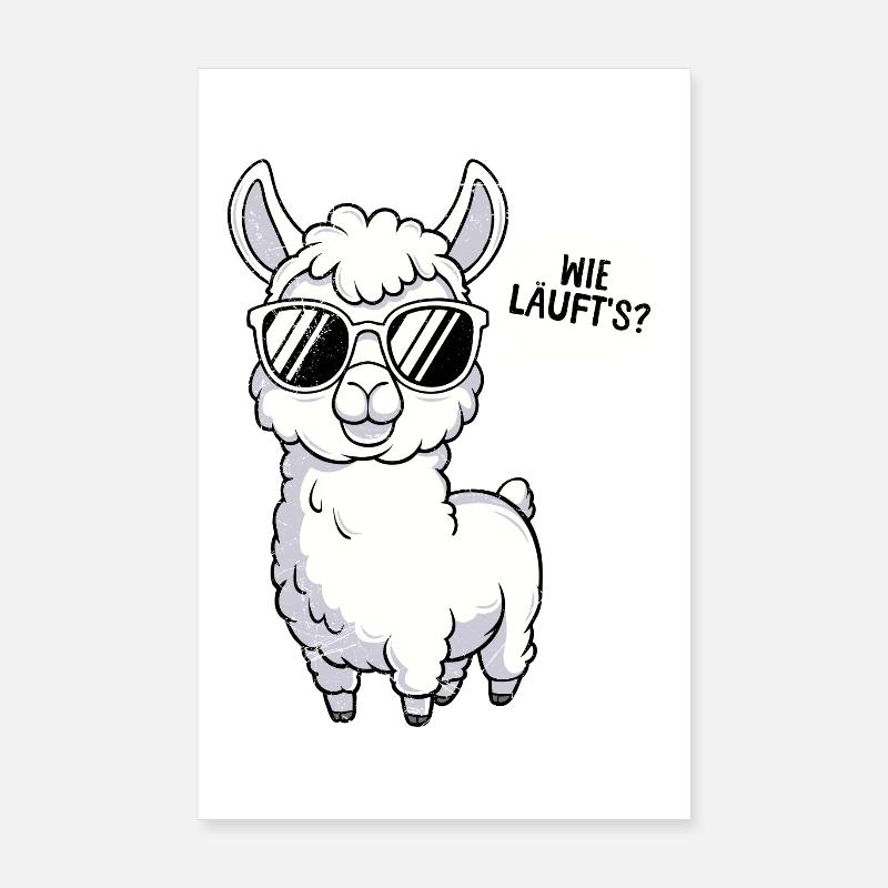 Alpaca HOW IS IT GOING? Llama Funny Poster 8" x 12" (20x30 cm)