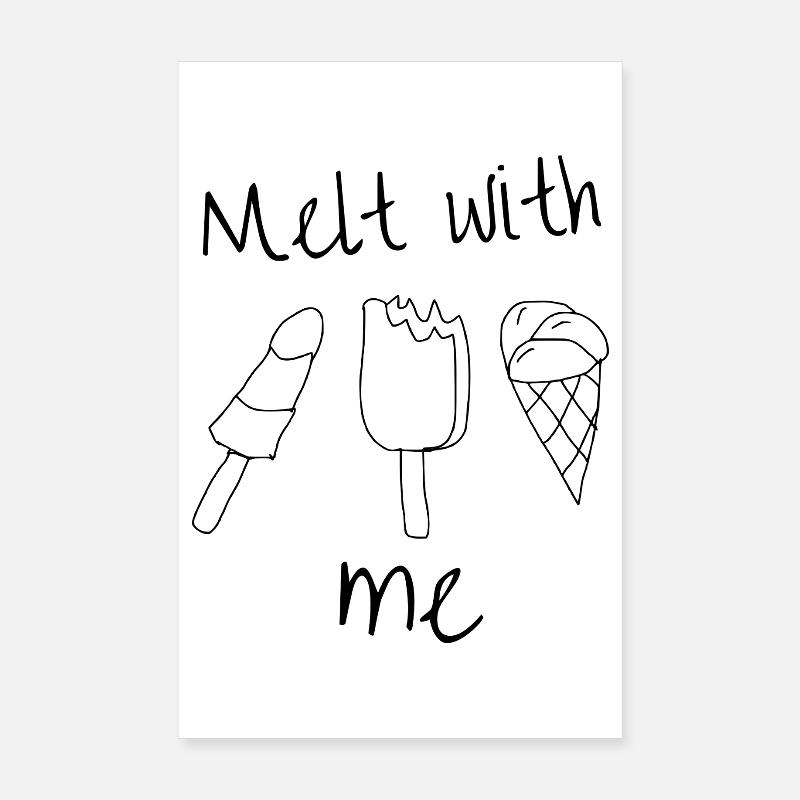 Fondez avec moi | Glace Poster 20 x 30 cm