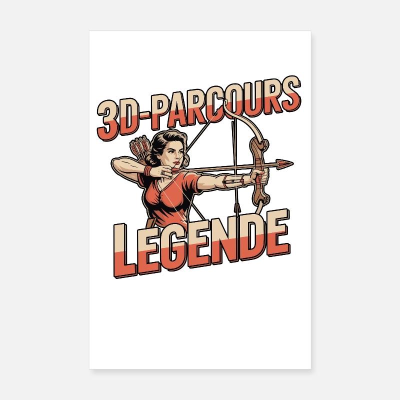 Conception de tir à l’arc pour les archers et les parcours Poster 20 x 30 cm