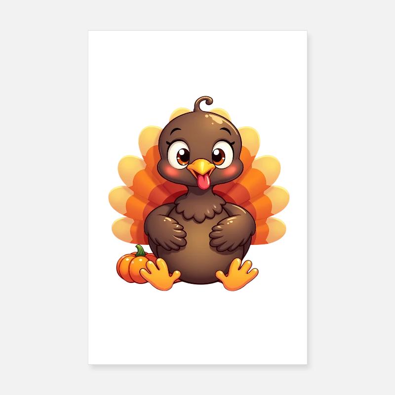 Bébé dinde de Thanksgiving Poster 20 x 30 cm
