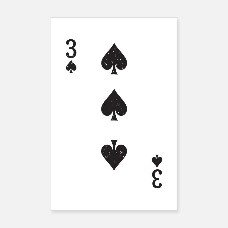 Three spades Poster 8" x 12" (20x30 cm)