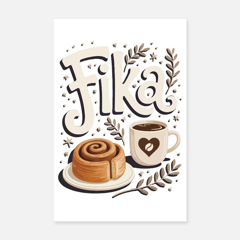 Fika Poster 8" x 12" (20x30 cm)