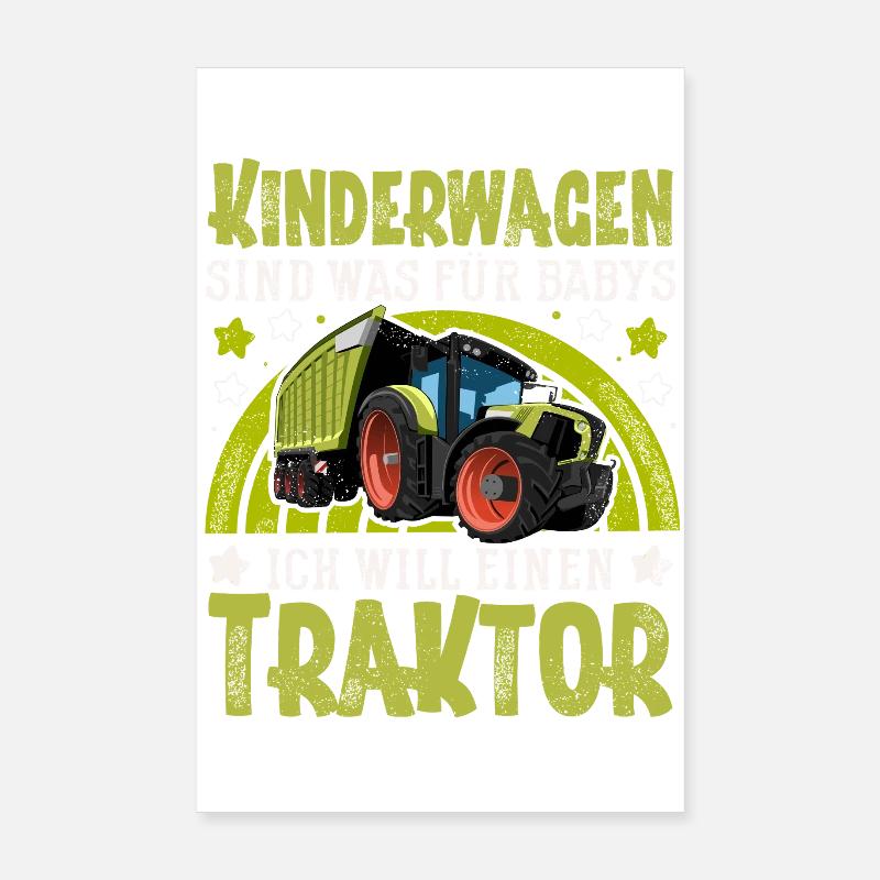 Traktor Kinder Lustiger Spruch Poster 20x30 cm
