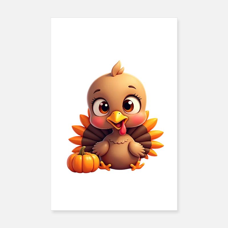 Bébé dinde de Thanksgiving Poster 20 x 30 cm