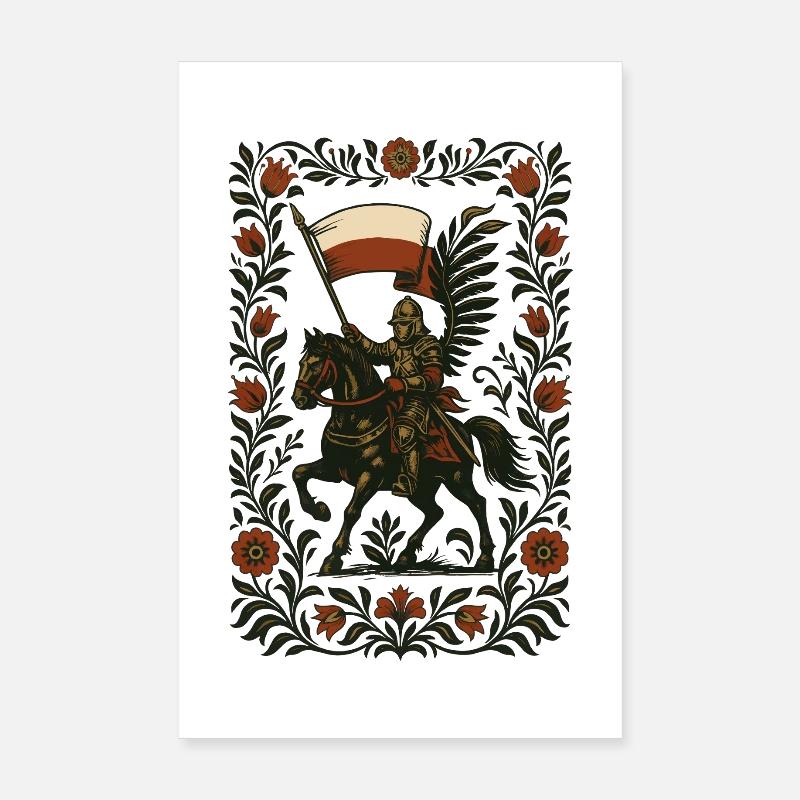Hussards polonais Art populaire Design Poster 20 x 30 cm