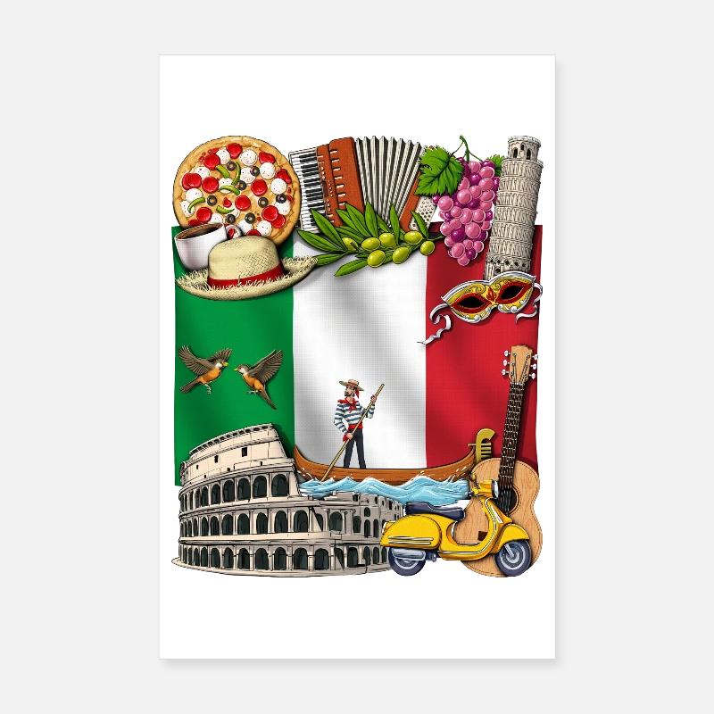 Italy Poster 8" x 12" (20x30 cm)