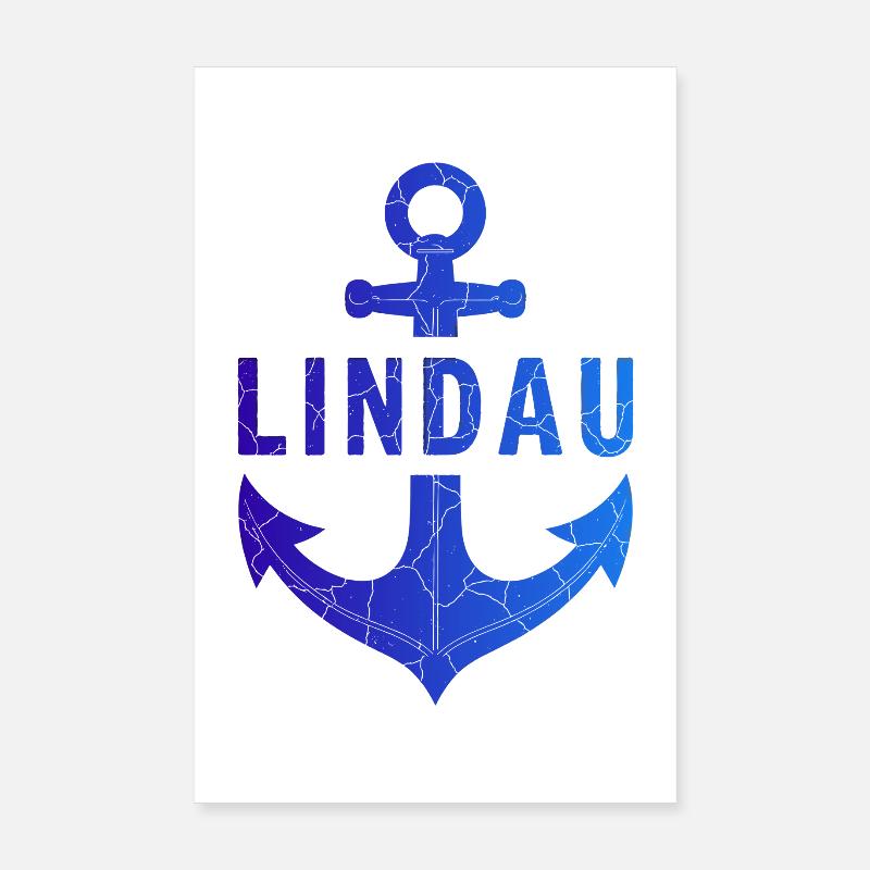 Point d’ancrage Lindau Lac de Constance Poster 20 x 30 cm