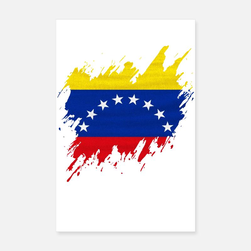 Drapeau du Venezuela, style déchiré Poster 20 x 30 cm