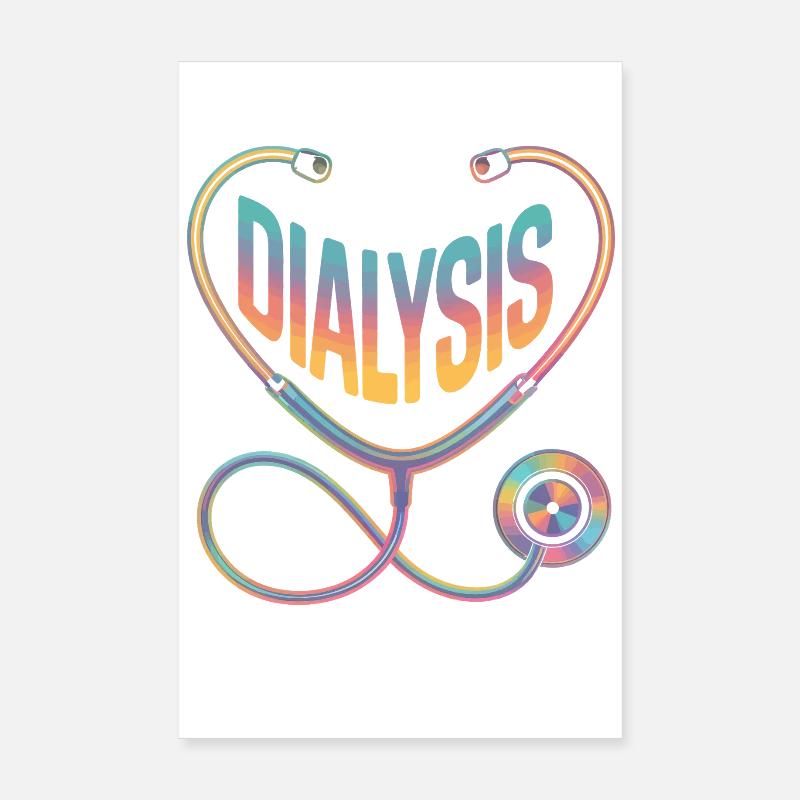 Regenbogen Diagnose Stethoskop Poster 20x30 cm