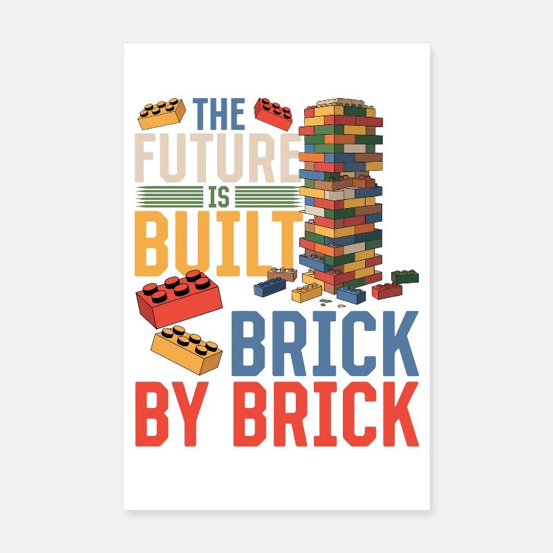 Blocs de construction Enfants Brick Builder Poster 20 x 30 cm