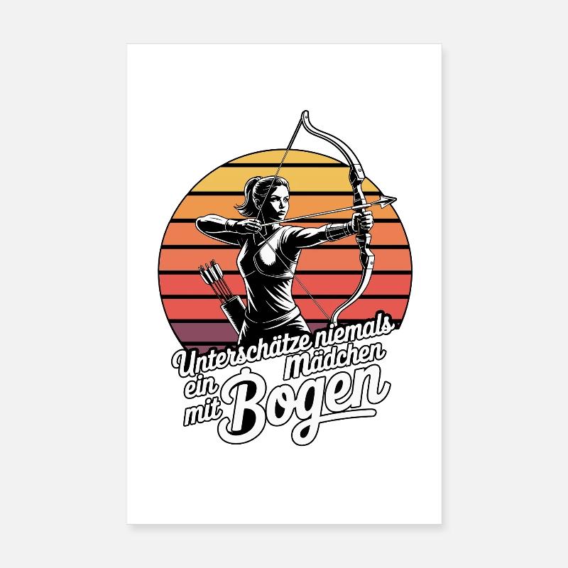 Conception de tir à l’arc pour les archers et les parcours Poster 20 x 30 cm