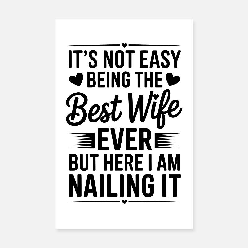 Ehefrau Spruch Ehefrauen Lustiges Ehefrau Geschenk Poster 20x30 cm